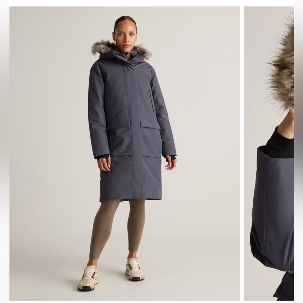 Quince Responsible Down Hooded Long Parka, NWOT , XL